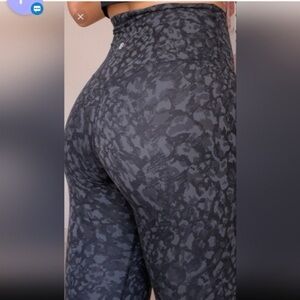 lululemon athletica Black Gray Patterned Track Pants